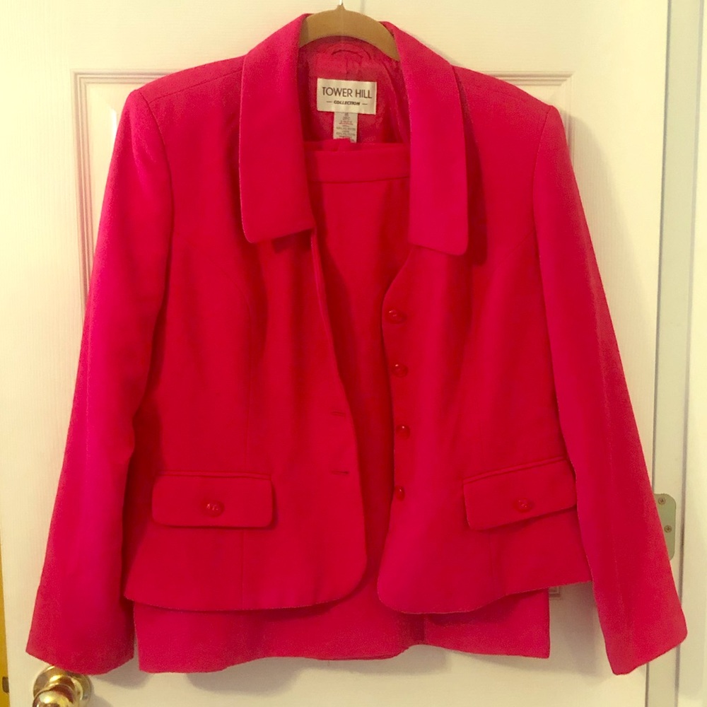 2pc fuchsia womens suit